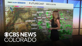 Cooler and cloudy for the Denver metro with rain and storms across Colorado Wednesday