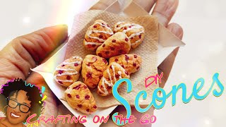 DIY - How to Make: Miniature Scones 1:6 Scale | Crafting on the Go