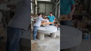 Ancient noodle grinding stone mill technology, good machinery and good tools to save time and effort