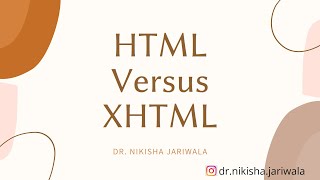 HTML Tutorial 39 - HTML versus XHTML | Differences | Theory | Example | Hindi