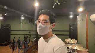 【音楽スタジオ】はじめて本物のドラムを叩いてみた【Pさん】