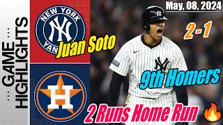 New York Yankees vs Houston Astros [Juan Soto 9th HR] Game Highlights May 08, 2024 | Going Juan 🚀