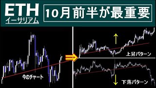 【ETH イーサリアム】10月前半の相場が年末までの方向性を左右する。