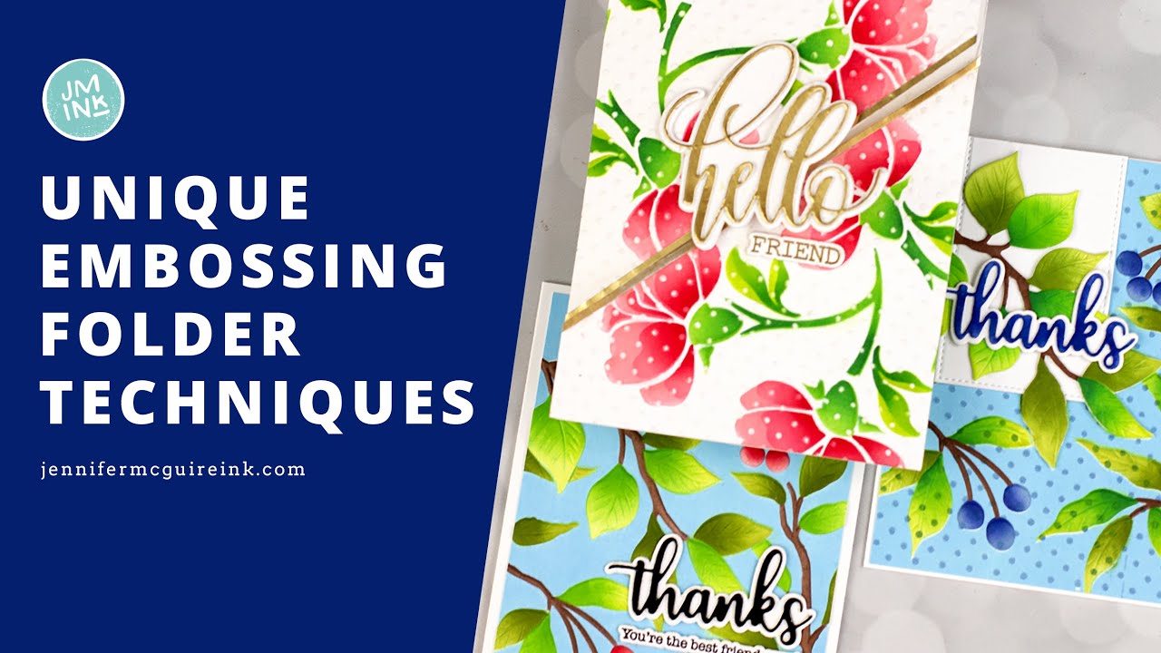Unique Embossing Folder Techniques Youtube