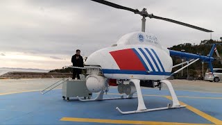 China's first unmanned maritime helicopters commissioned in Weihai