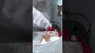 A swiss train ploughing snow #shorts #viral #trains #winter