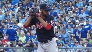 CLE@KC: Salazar strikes out nine over seven frames