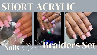 How to: Short acrylic full set (Braiders Set)