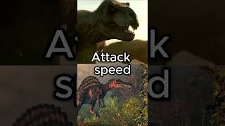 T.rex vs spino #rexy #jurrasisworlddominion #spino #trex #dinosaur #1v1s #comments #spinosaurus #rex