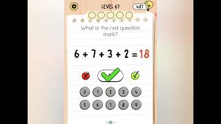 Brain Test 5 Level 67 Gameplay – Full Walkthrough & Answers | What us the blue question mark