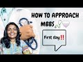 First day at medical college ~HOW TO APPROACH MBBS🩺🤍