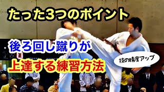 【後ろ回し蹴り】上達する練習方法～３つのポイント～