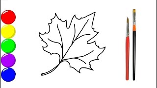 Nice drawing for beginners. Star and maple leaf