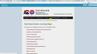 How to apply for or register your license with DORA Colorado example