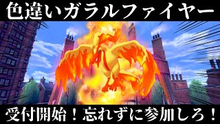 【ポケモン剣盾】色違いガラルファイヤー公式配布！受付開始したぞ！忘れないうちに参加しろ！！【ポケモンソードシールド】