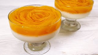 👍 Very easy! Delicious! Dessert with peaches without baking 4 ingredients.