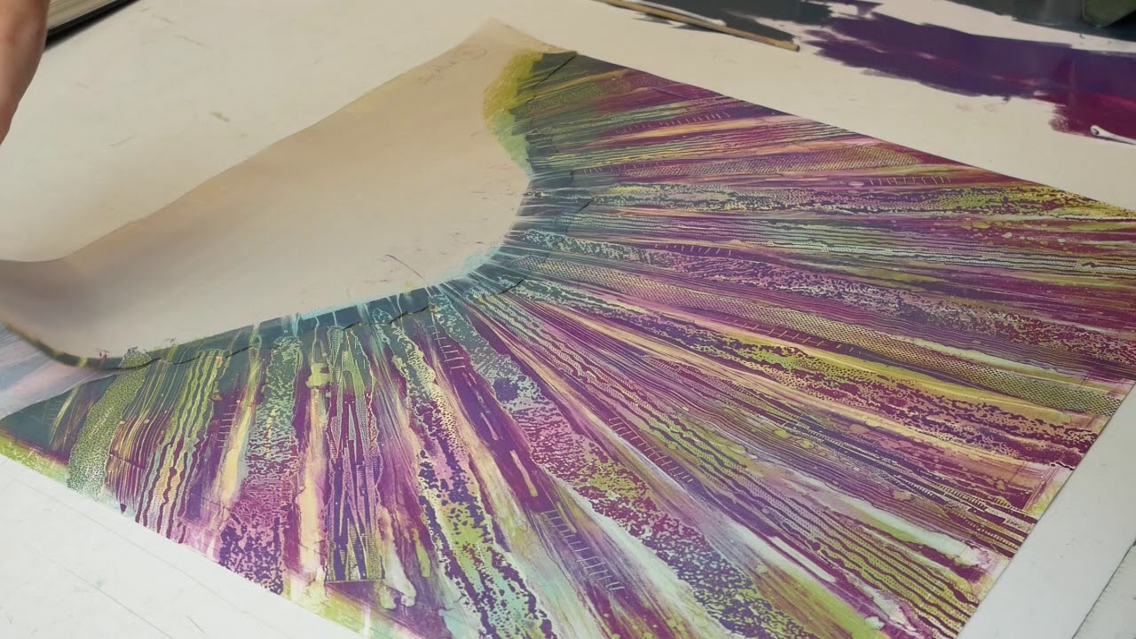 Monotype Printmaking Or Monoprinting With Rebecca Vincent - YouTube