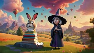 中英文双语学习 儿童童话故事【字幕版】【皮皮兔和喷气飞机摇篮   Pipit Rabbit and the Jet Cradle】儿童睡前故事 500秒 ，安徒生故事，动画故事，中文故事，英文故事。