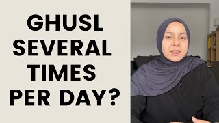 Wife doesn't want to perform ghusl several times per day after intimacy