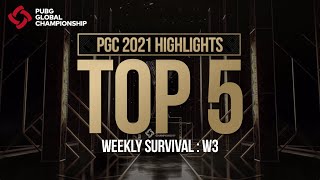 PGC 2021 Week 3 Weekly Survival TOP5 Highlights 🤯 | PUBG Esports