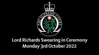 Lord Richards Swearing in Ceremony