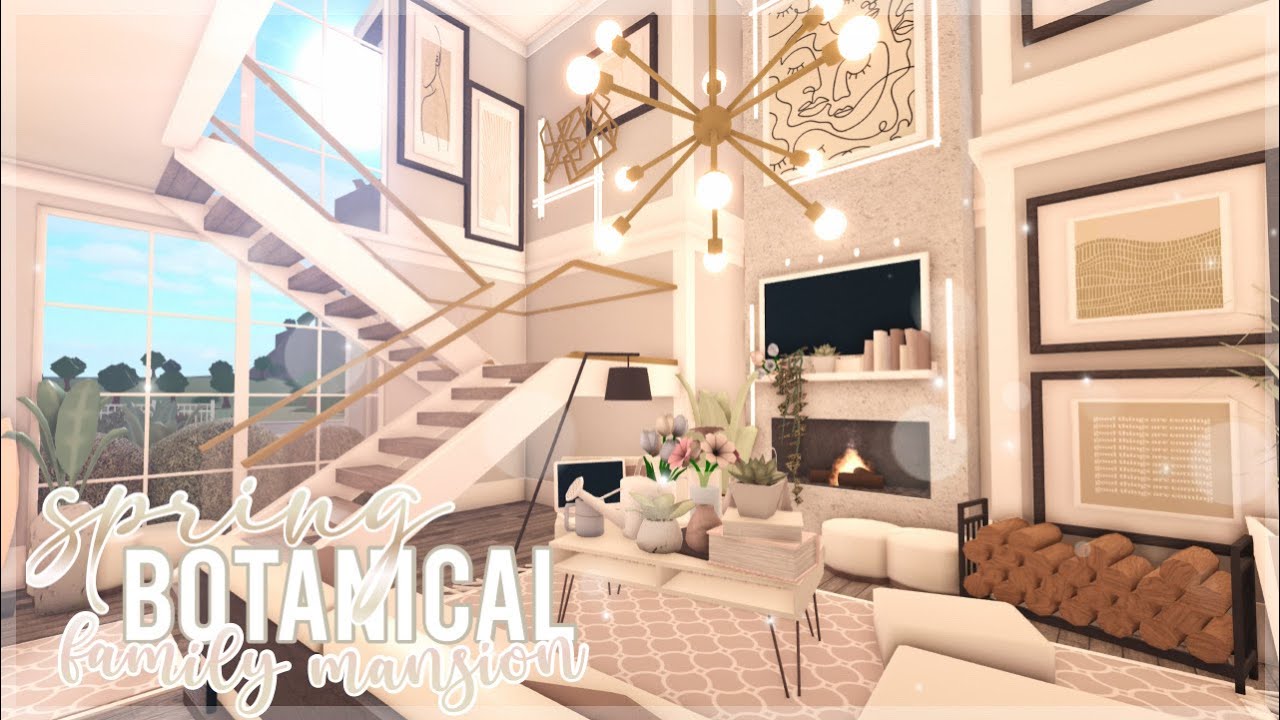 Bloxburg Lush Spring Botanical Family Mansion Roblox House Build