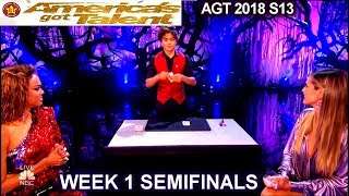 Shin Lim Card Magician Part1 with Heidi &Tyra SENSATIONAL Semifinals 1 America's Got Talent 2018 AGT