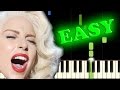 LADY GAGA - DOPE - Easy Piano Tutorial
