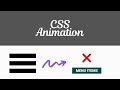 CSS Menu Button Animation | Animating The Hamburger Icon