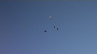 US Navy pilots perform Missing Man flyover honoring Jimmy Carter