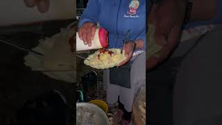 አዲስ አበባ የመንግድ ዳር ምግብ ፣ ድንች በዳጣ - Addis Ababa street food, Potatoes with traditional hot sauce 🇪🇹❤️