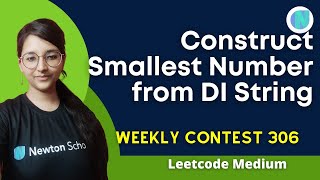 Construct Smallest Number From DI String |Leetcode weekly challenge | Stack