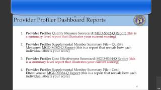 Achn Provider Profiler Updates Mara Risk Scoring