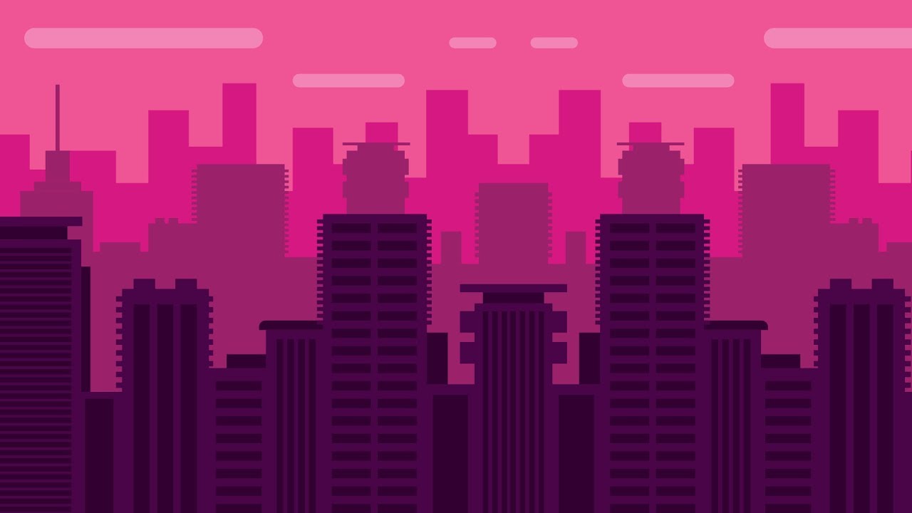 Illustrator Tutorial Urban Flat Design City Landscape Youtube