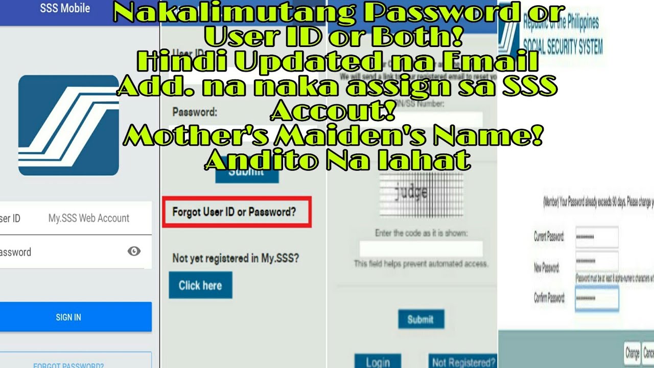 Paano Ma Reset Ang Password Ng SSS Account? - YouTube