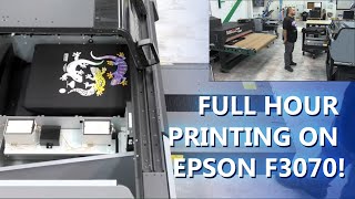 So, How Many Shirts An Hour On Epson F3070 DTG Industrial Printer?  Lets Show You!