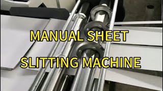 Manual corrugated sheet slitting cutting machine