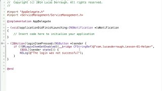 Cocoa Programming L61 - Login Items