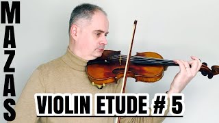 J.F. Mazas Violin Etude no. 5 Detache - Etudes Speciales op.36 Book 1 by @Violinexplorer