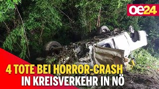 4 Tote bei Horror-Crash in Kreisverkehr in NÖ