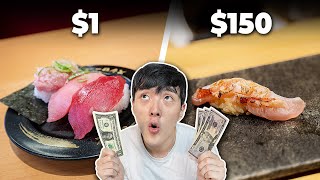 Trying $1 vs $150 Sushi in Japan