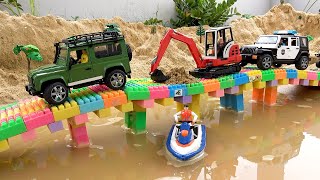 Construction vehicle rescue police car toys collection video
