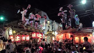 令和元年 平野郷夏祭り だんじり(試験曳き)馬場 西脇 脊戸口 合同曳行Danjiri Matsuri2019/07/06