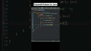 Java program to print a pyramid pattern program | Pahadi Coder