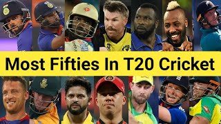 Most Fifties In T20 Cricket History 🏏 Top 25 Batsman 🔥 #shorts #viratkohli #rohitsharma #klrahul
