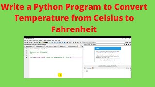 Python Program to Convert Celsius to Fahrenheit Conversion