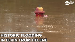 Elkin, Surry County see Historic Flooding From Helene