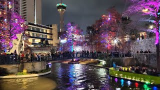 Riverwalk San Antonio Texas Christmas 2024 POV Walkthrough Tour 4K Video Holiday Lights