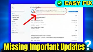 Windows 11/10 Not Updating: Fix Missing Security Updates Error Fast!