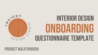Interior Design Onboarding Questionnaire - Walkthrough